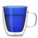 Colourful Double Walled Transparent Coffee Mug tag1