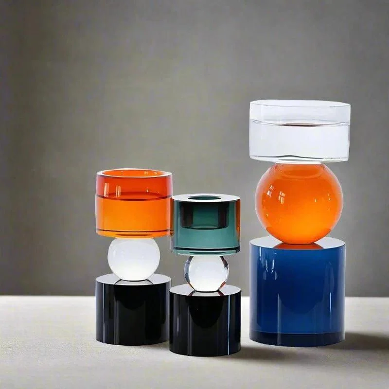 Colourful Geometric Crystal Candle Holder -  - #tag1#