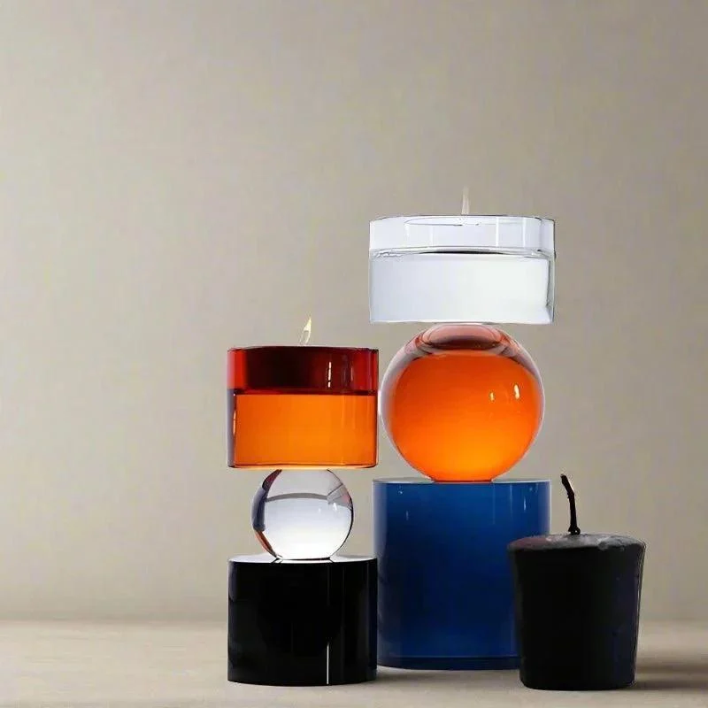 Colourful Geometric Crystal Candle Holder -  - #tag1#