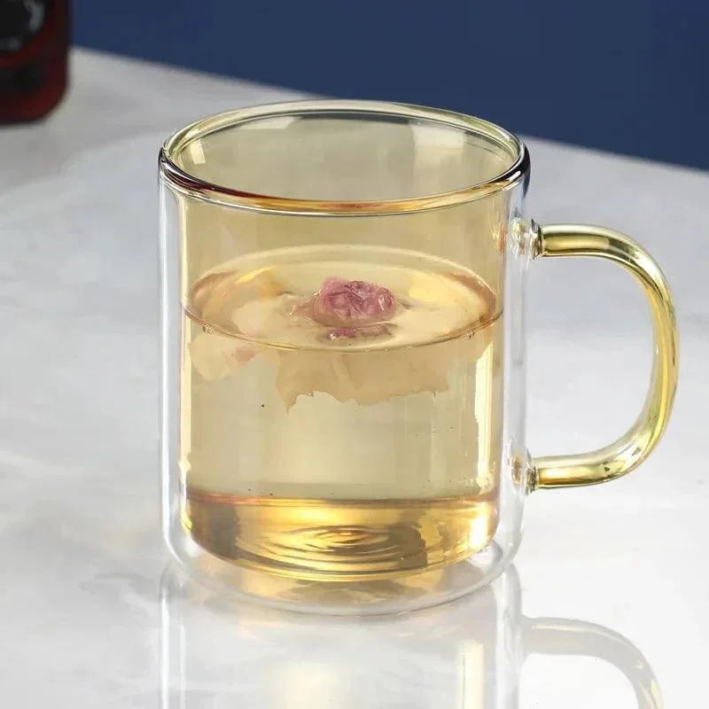 Colourful Glass Double Walled Coffee Mug -  - #tag1#