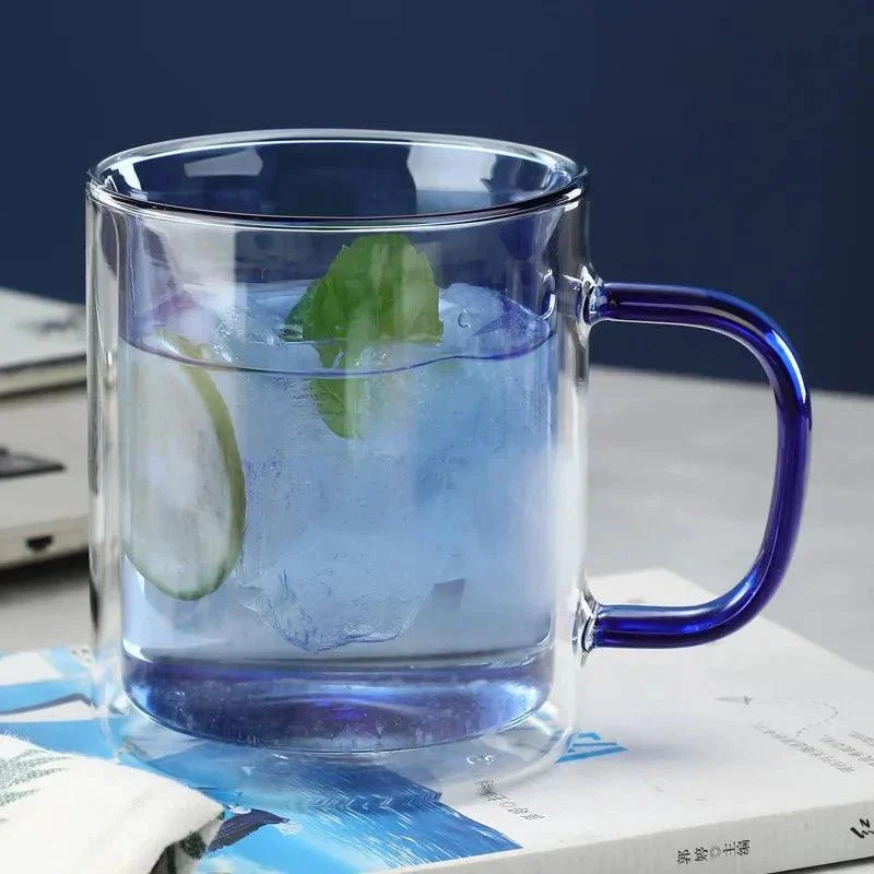 Colourful Glass Double Walled Coffee Mug -  - #tag1#