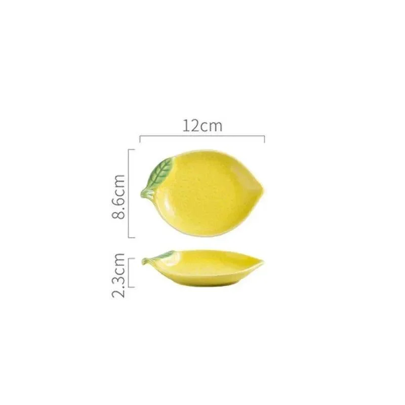 Colourful Lemon Shaped Plate And Bowl Tableware Set -  - #tag1#
