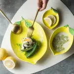 Colourful Lemon Shaped Plate And Bowl Tableware Set tag1