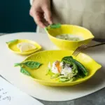 Colourful Lemon Shaped Plate And Bowl Tableware Set tag1