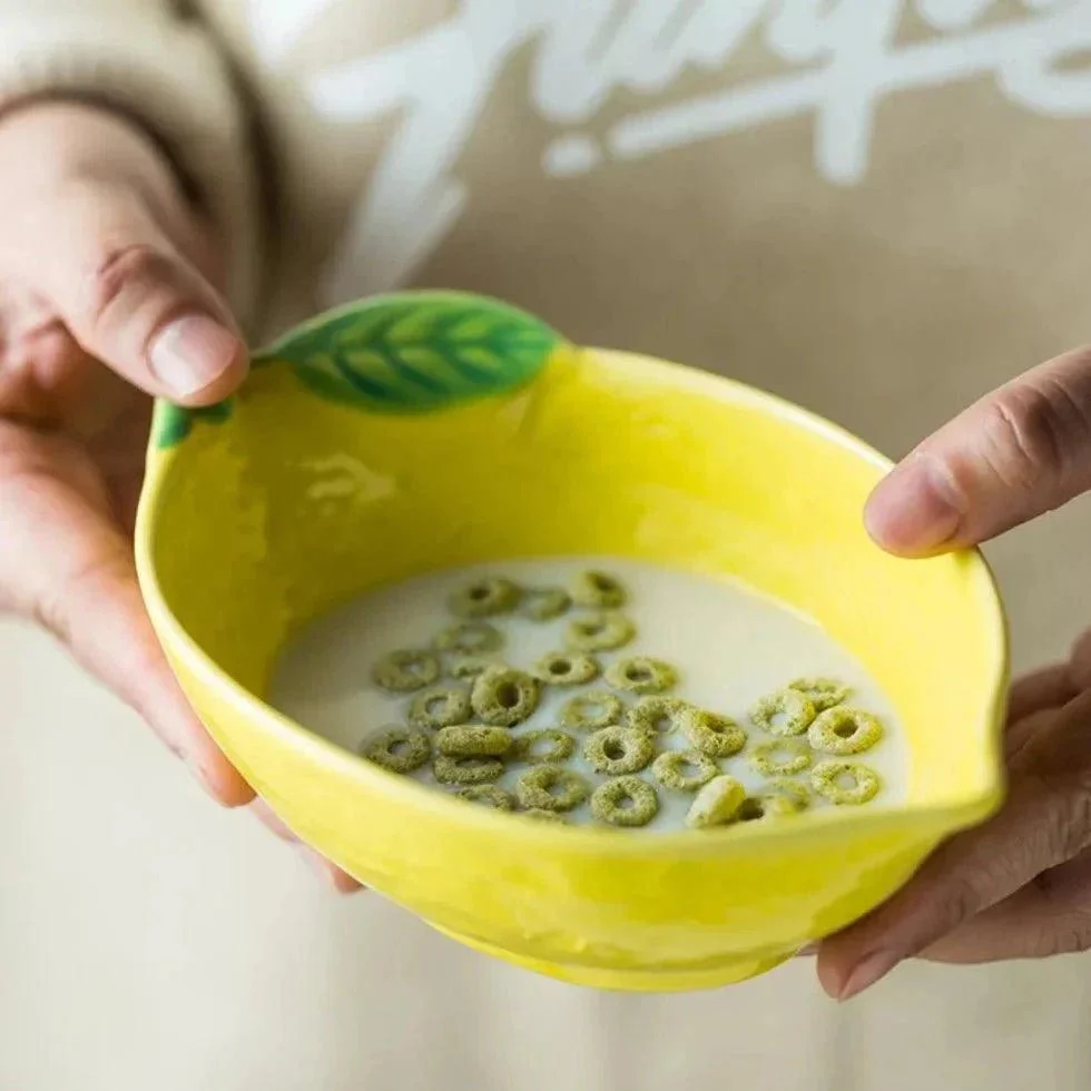 Colourful Lemon Shaped Plate And Bowl Tableware Set -  - #tag1#