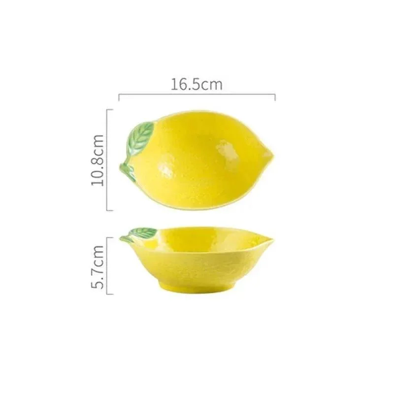 Colourful Lemon Shaped Plate And Bowl Tableware Set -  - #tag1#