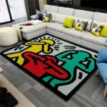 Colourful Retro Abstract Style Rug tag1