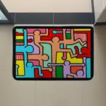 Colourful Retro Abstract Style Rug tag1