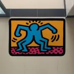 Colourful Retro Abstract Style Rug tag1