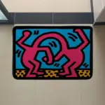 Colourful Retro Abstract Style Rug tag1