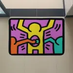 Colourful Retro Abstract Style Rug tag1