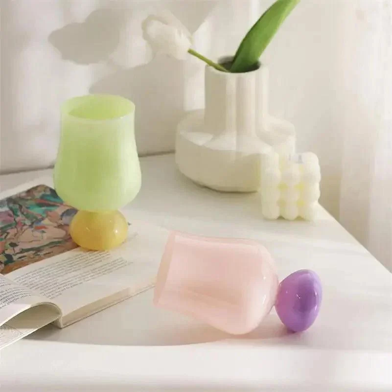 Colourful Retro Style Tulip Flower Glass Mug -  - #tag1#