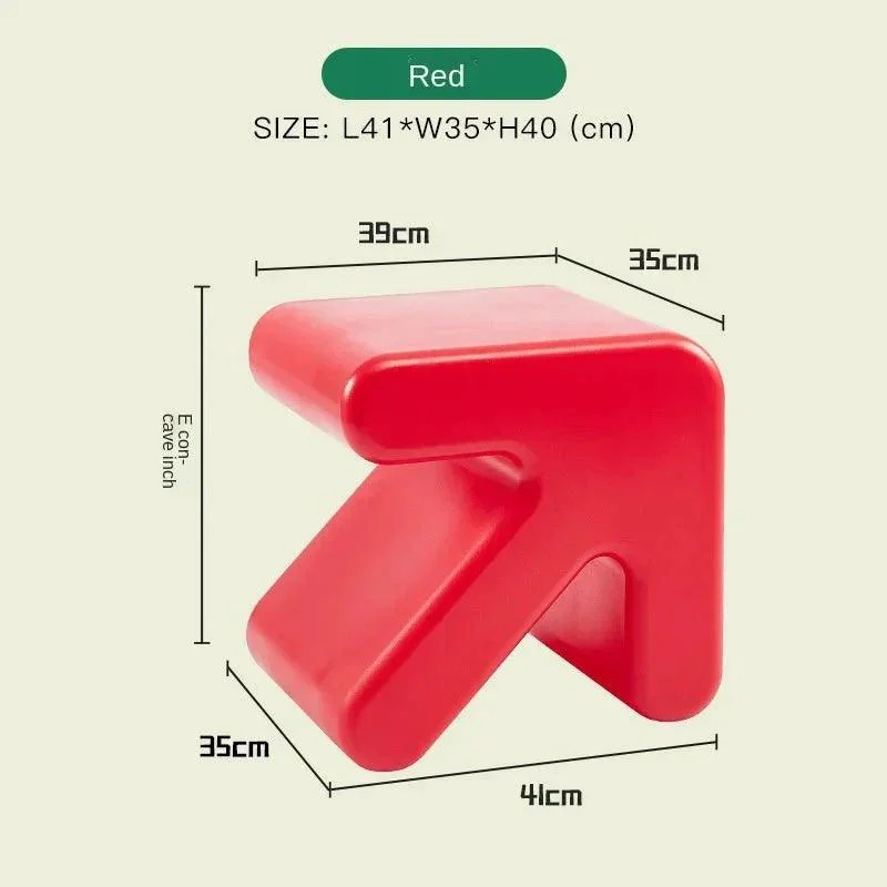 Colourful Thickened Plastic Arrow Shape Stool -  - #tag1#