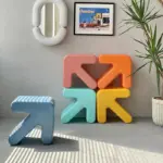 Colourful Thickened Plastic Arrow Shape Stool tag1