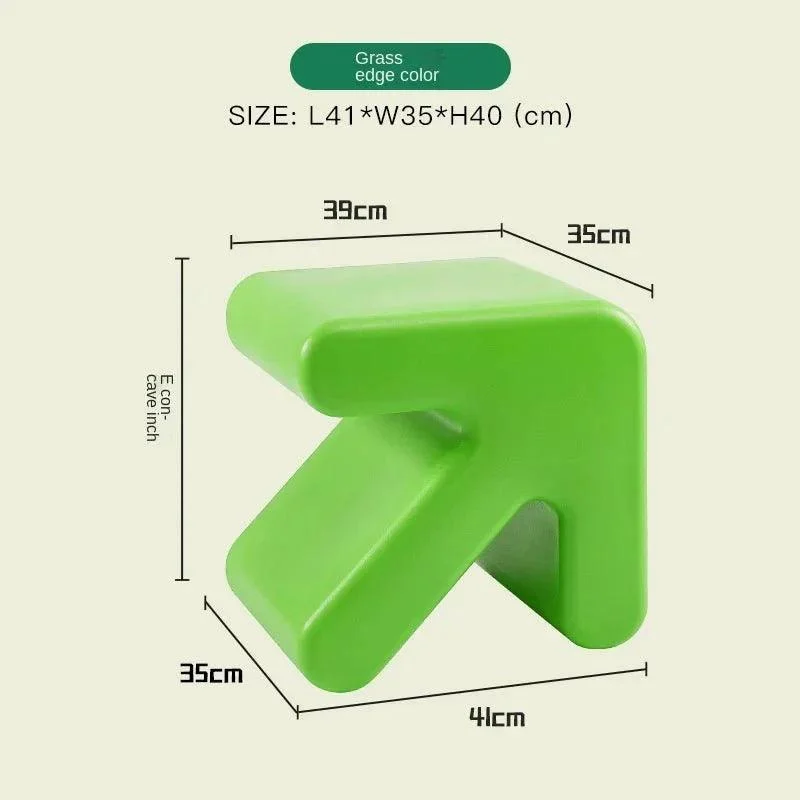 Colourful Thickened Plastic Arrow Shape Stool -  - #tag1#