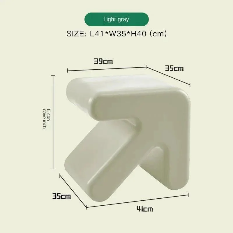 Colourful Thickened Plastic Arrow Shape Stool -  - #tag1#