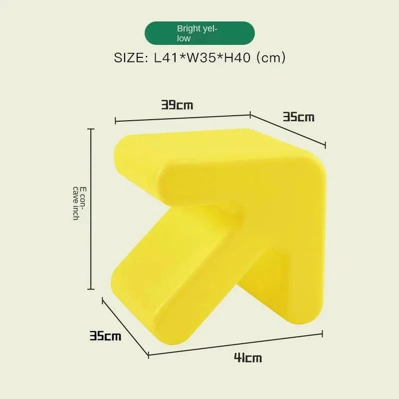 Colourful Thickened Plastic Arrow Shape Stool -  - #tag1#