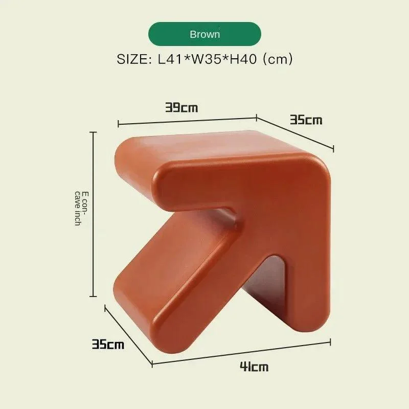 Colourful Thickened Plastic Arrow Shape Stool -  - #tag1#