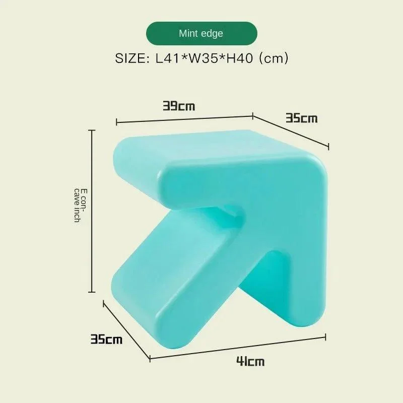 Colourful Thickened Plastic Arrow Shape Stool -  - #tag1#