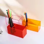Colourful Transparent Desk Pen Holder tag1