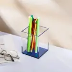 Colourful Transparent Desk Pen Holder tag1