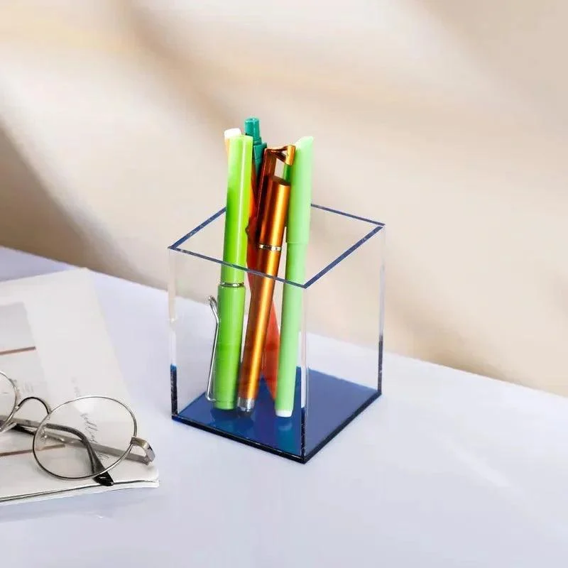 Colourful Transparent Desk Pen Holder -  - #tag1#
