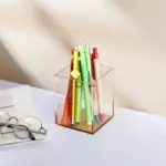 Colourful Transparent Desk Pen Holder tag1