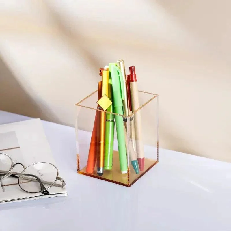 Colourful Transparent Desk Pen Holder -  - #tag1#