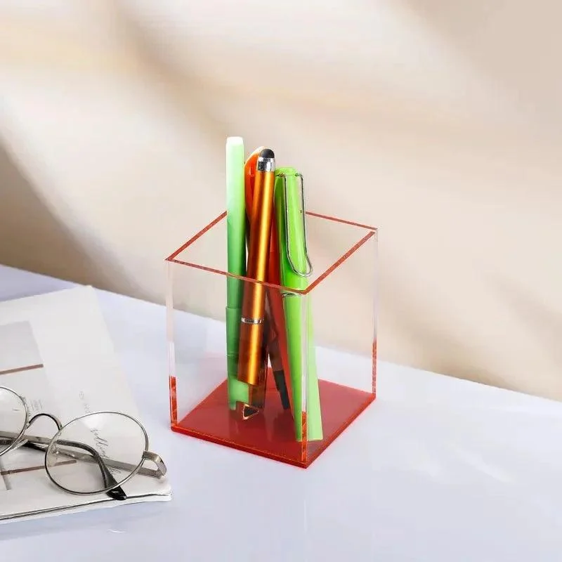 Colourful Transparent Desk Pen Holder -  - #tag1#
