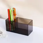 Colourful Transparent Desk Pen Holder tag1