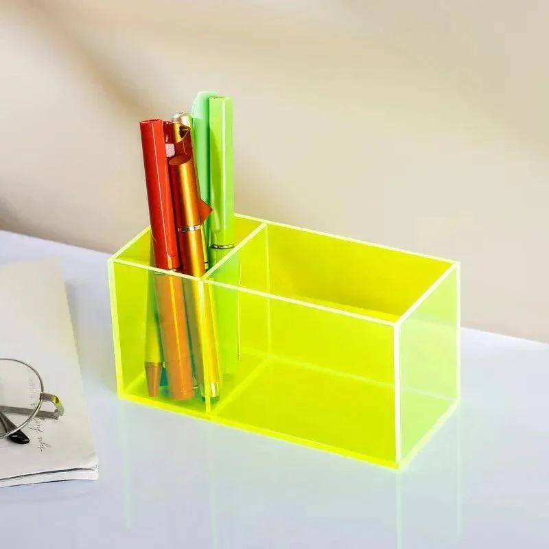 Colourful Transparent Desk Pen Holder -  - #tag1#