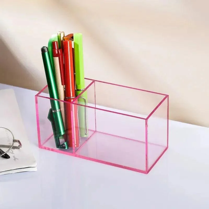 Colourful Transparent Desk Pen Holder -  - #tag1#