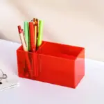 Colourful Transparent Desk Pen Holder tag1
