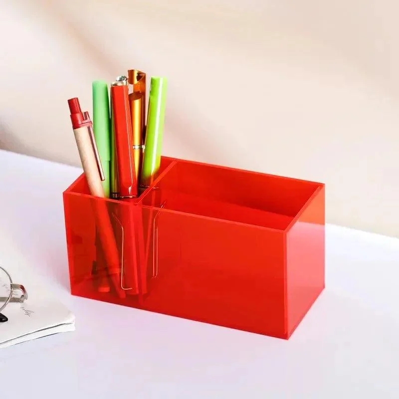 Colourful Transparent Desk Pen Holder -  - #tag1#