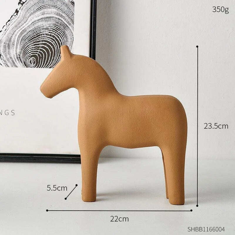 Colourful Wooden Horse Statue Home Decor -