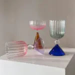 Colrful Cone Cocktail Glass