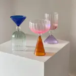 Colrful Cone Cocktail Glass