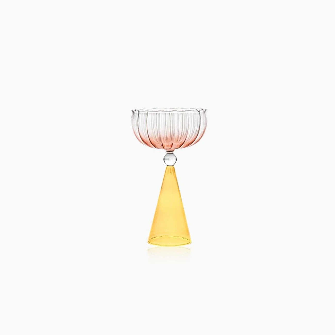 Colrful Cone Cocktail Glass -