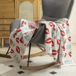 Comfortable Cosy Hearts Sofa Blanket tag1