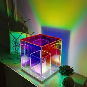 Concentric Cube Table Lamp Modern Lighting