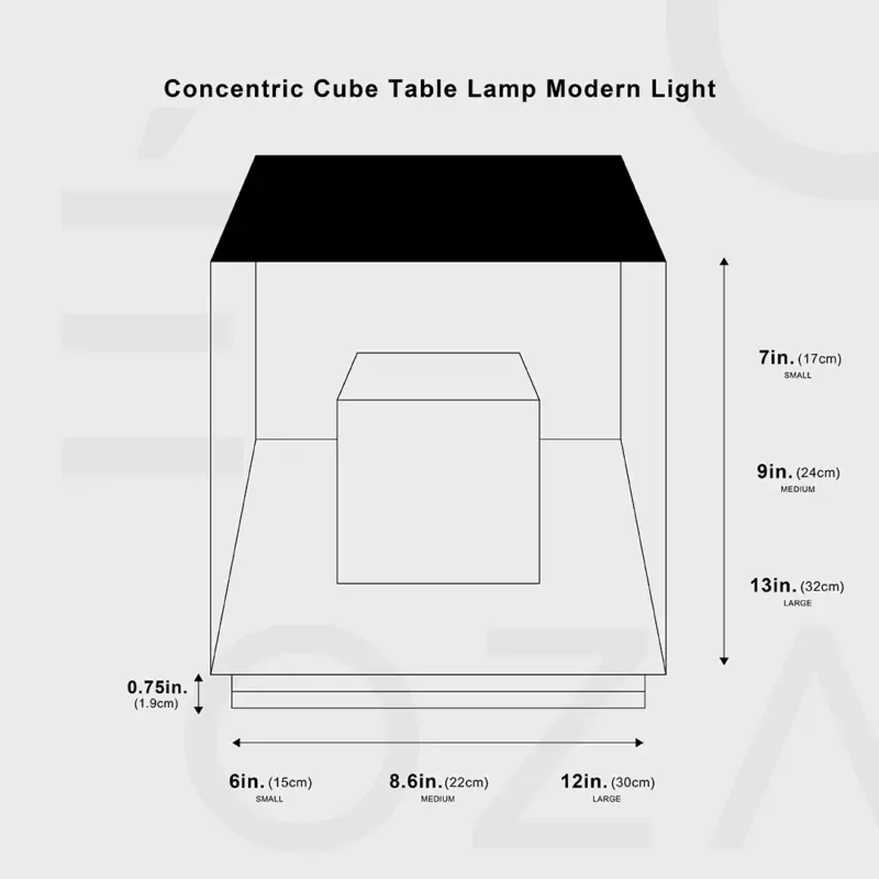Concentric Cube Table Lamp Modern Lighting tag1