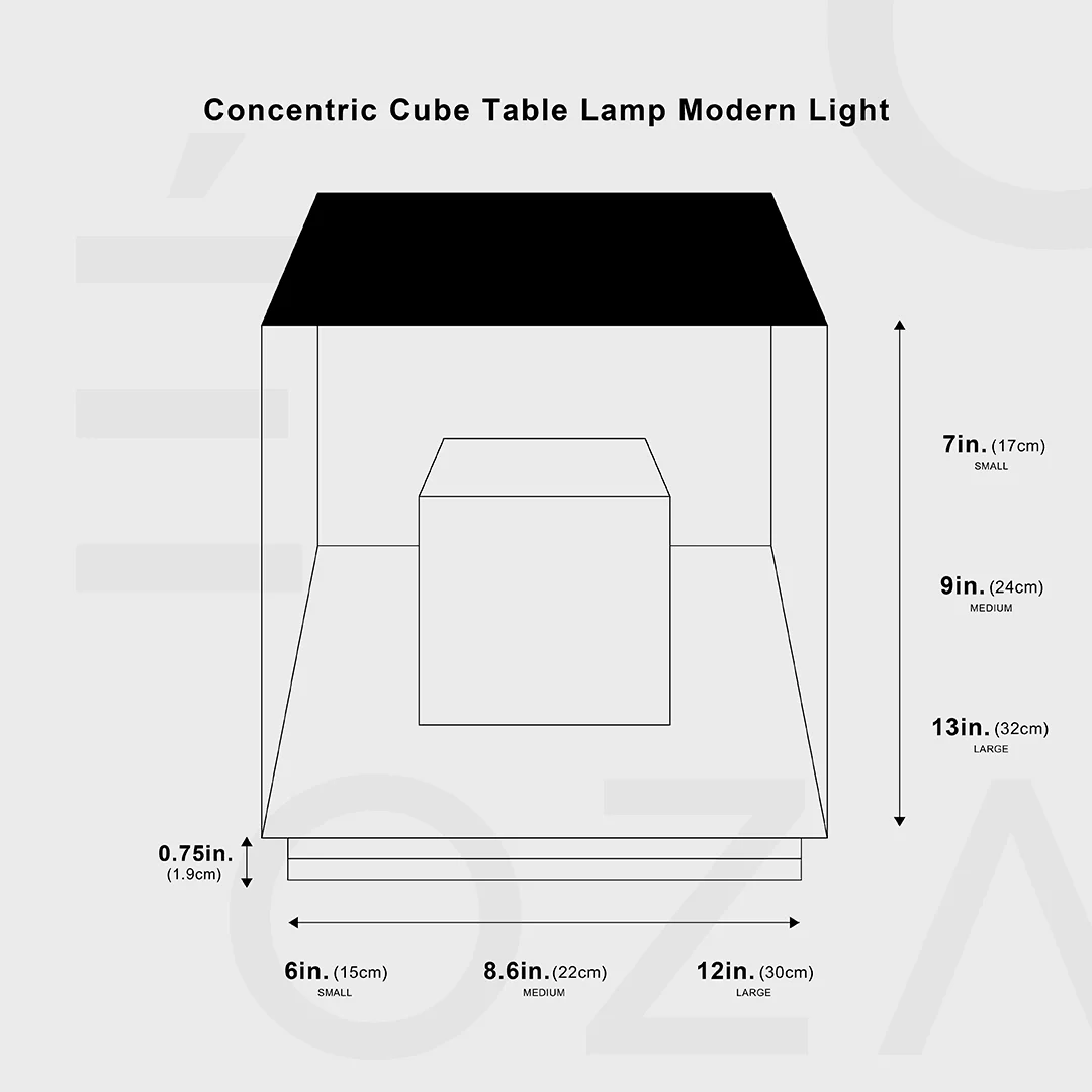 Concentric Cube Table Lamp Modern Lighting -  - #tag1#