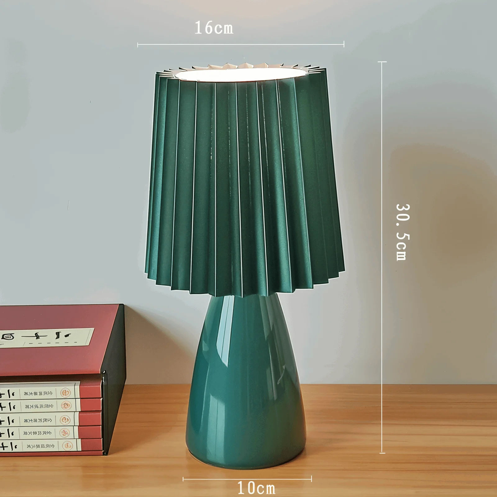 ConePleated Table Lamp - LED Ceramic Milkshake Desk Lamp -  - #tag1#