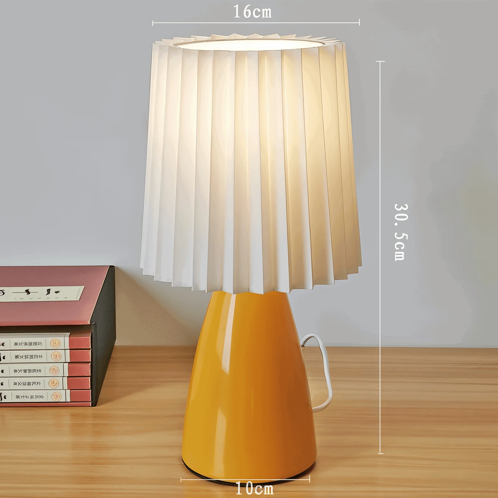 ConePleated Table Lamp - LED Ceramic Milkshake Desk Lamp -  - #tag1#