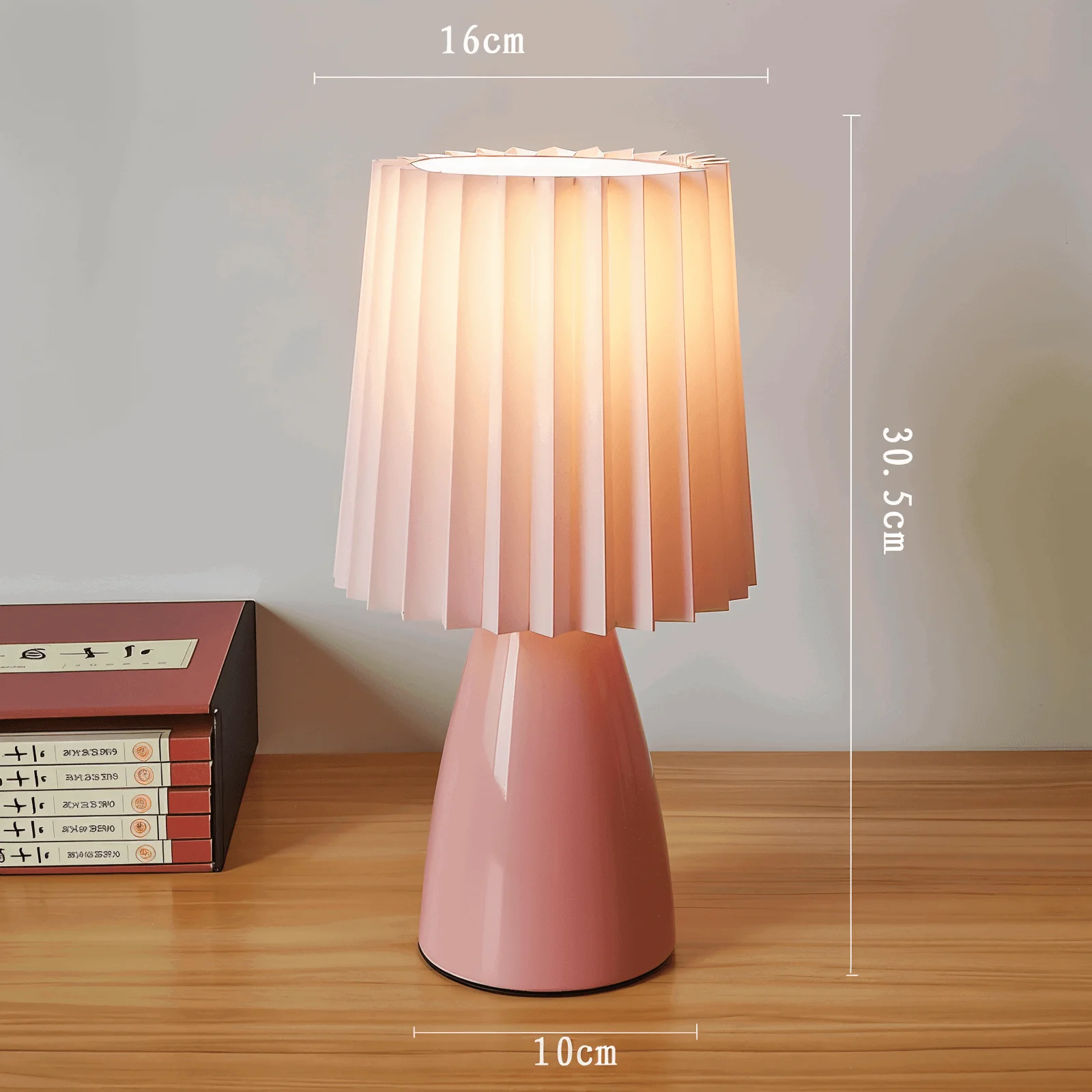 ConePleated Table Lamp - LED Ceramic Milkshake Desk Lamp -  - #tag1#