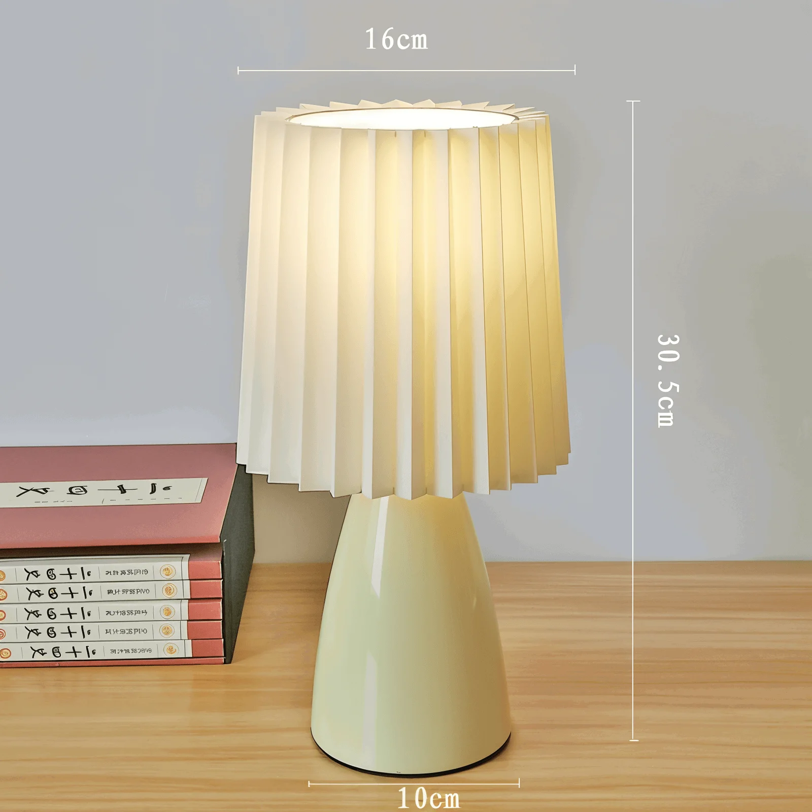 ConePleated Table Lamp - LED Ceramic Milkshake Desk Lamp -  - #tag1#