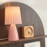 ConePleated Table Lamp LED Ceramic Milkshake Desk Lamp tag1