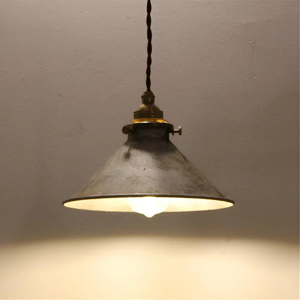 Conic pendant light - industrial light pendant - vintage hanging lamp -  - #tag1#