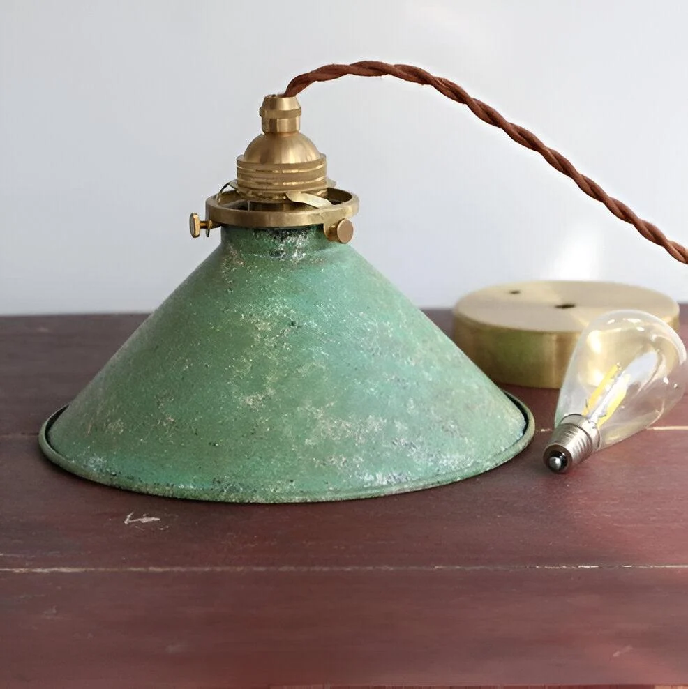 Conic pendant light - industrial light pendant - vintage hanging lamp -  - #tag1#