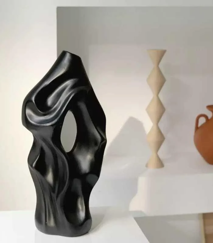 Contemporary Ceramic Tabletop Vase Abstract Hollow Out 37cm -  - #tag1#